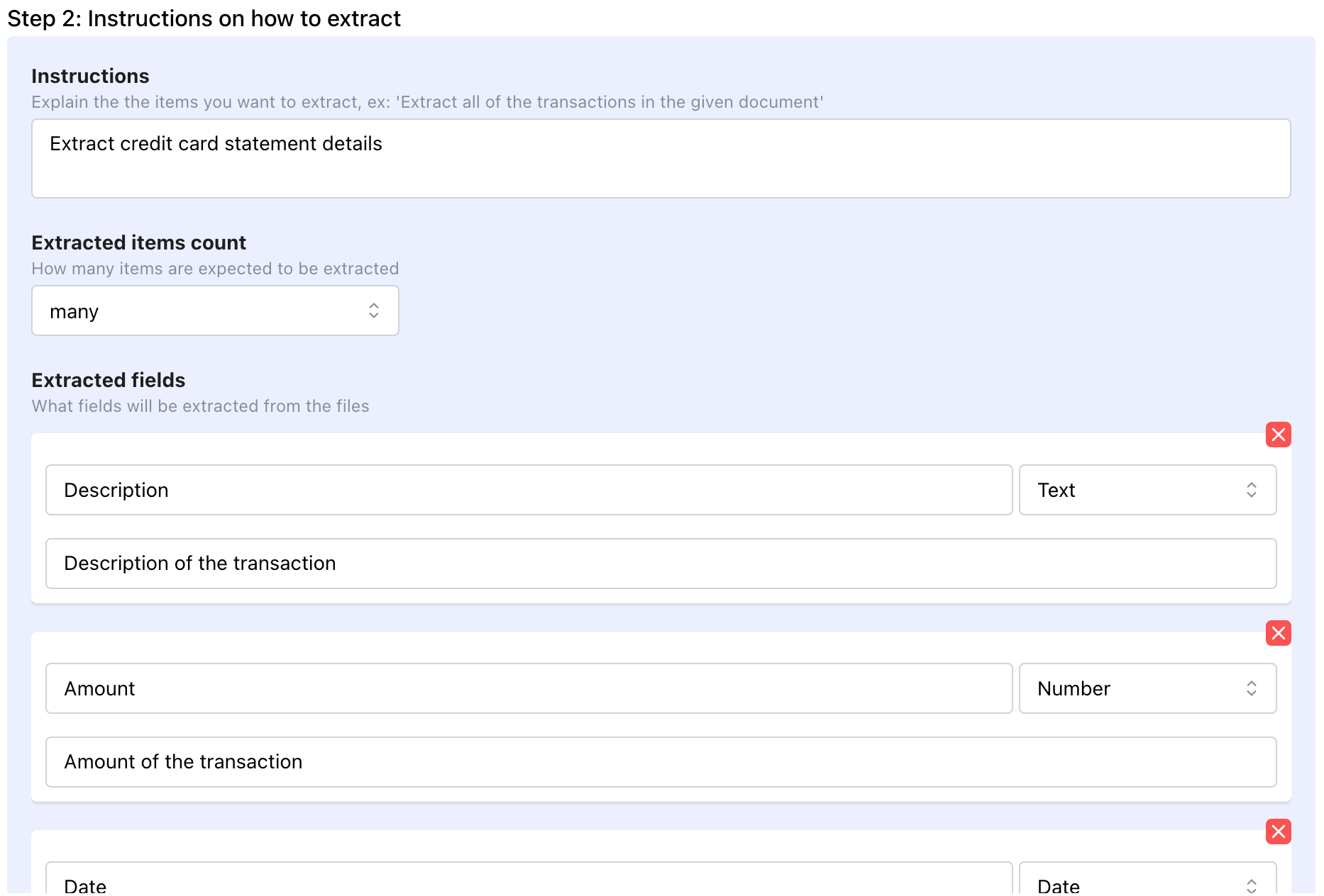 Document Extraction Setup